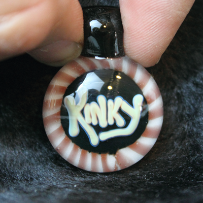 kinky stripes glass pendant